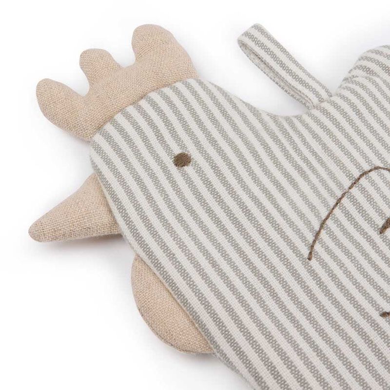 Sophie Allport Egg Cosy - Stamford Stripe Grey - Chicken Shaped image number 2